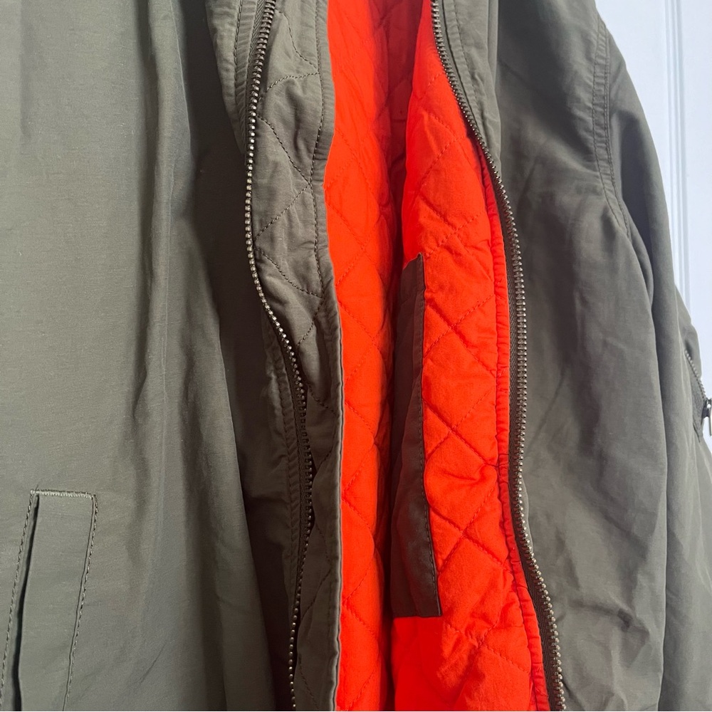 GAP Olive Green Bomber Jacket - Picture 3 of 8